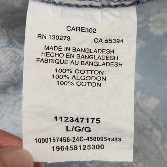 Wrangler Retro Americana Rodeo Raw Hem Cross Back Tank Top Large‎ Blue Bandana - Picture 5 of 10